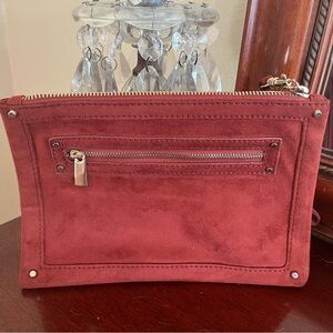 Elegant Red Suede Clutch NWT